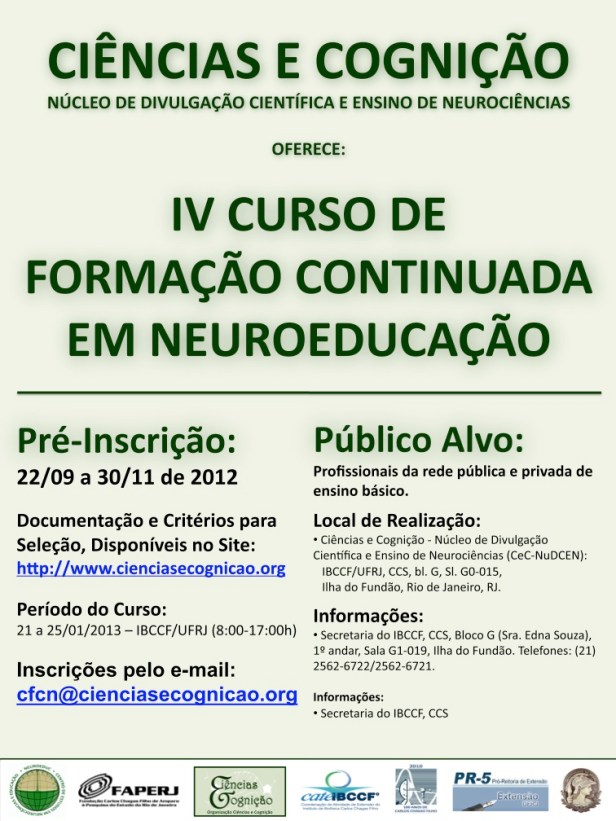 2013 curso de formação continuada em neuroeducação